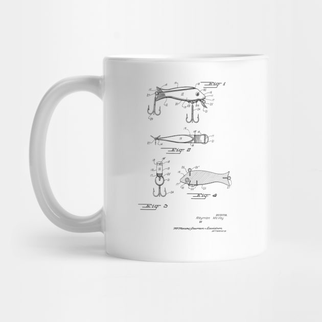 FISHING LURE VINTAGE PATENT DRAWING by skstring